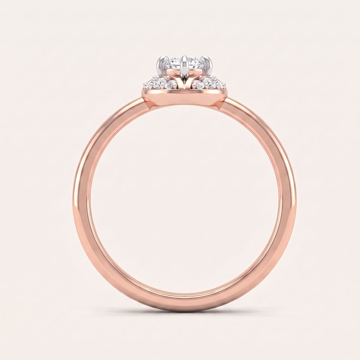 Polaris lab-grown diamond ring, view 3