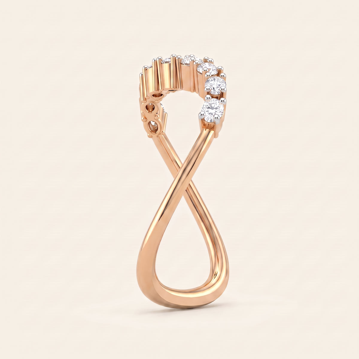 Sunrise lab-grown diamond ring, view 6