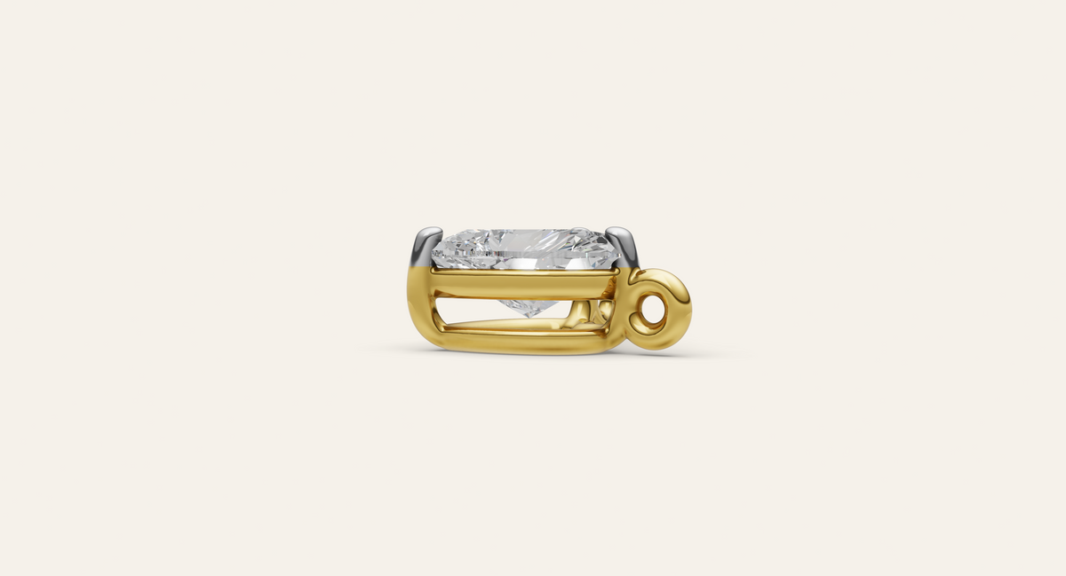 Cupid lab-grown diamond pendant, view 6
