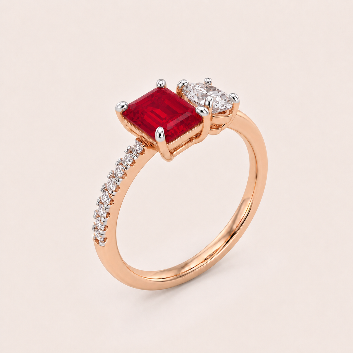 Scarlet lab-grown diamond ring, view 8