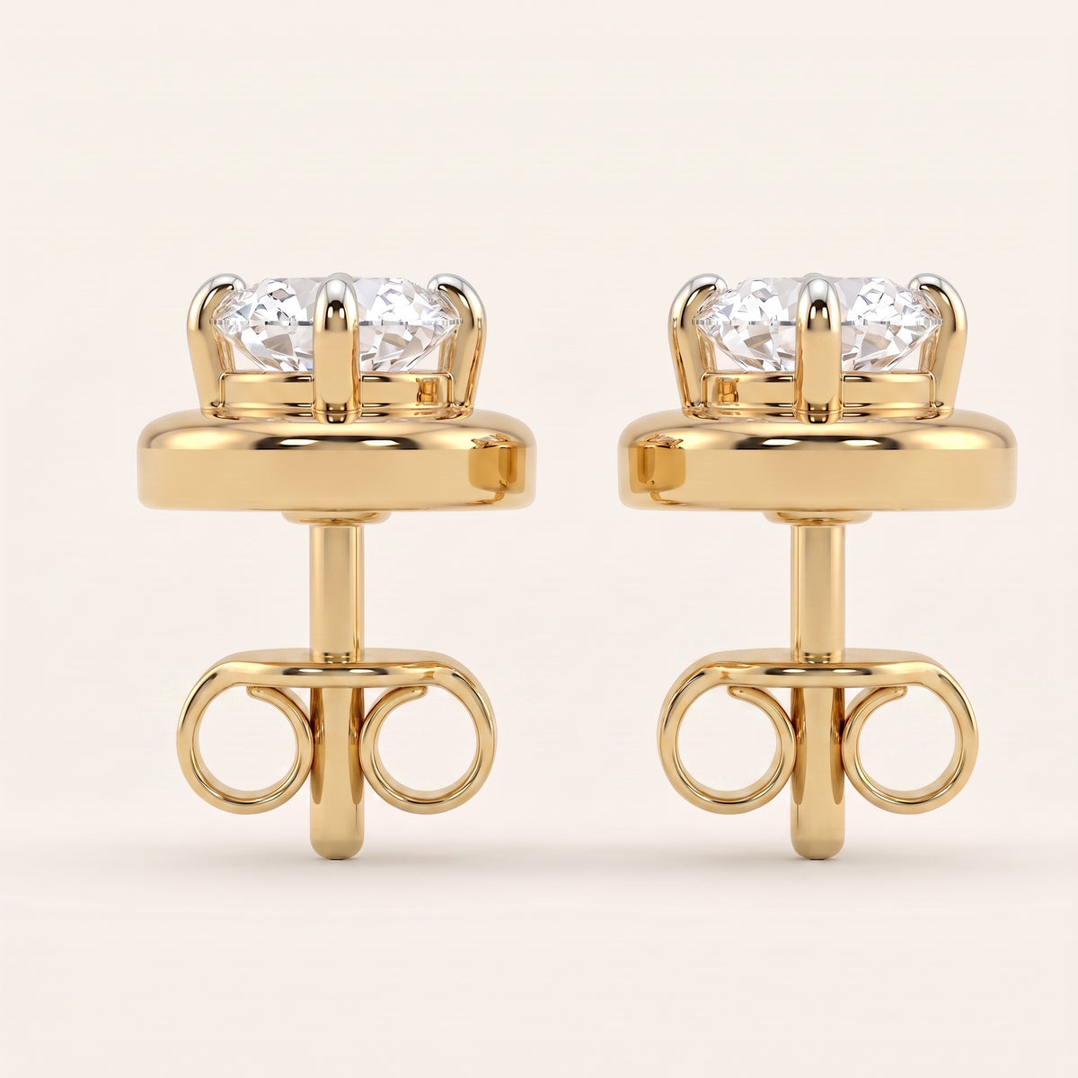Lantern lab-grown diamond earrings, view 5