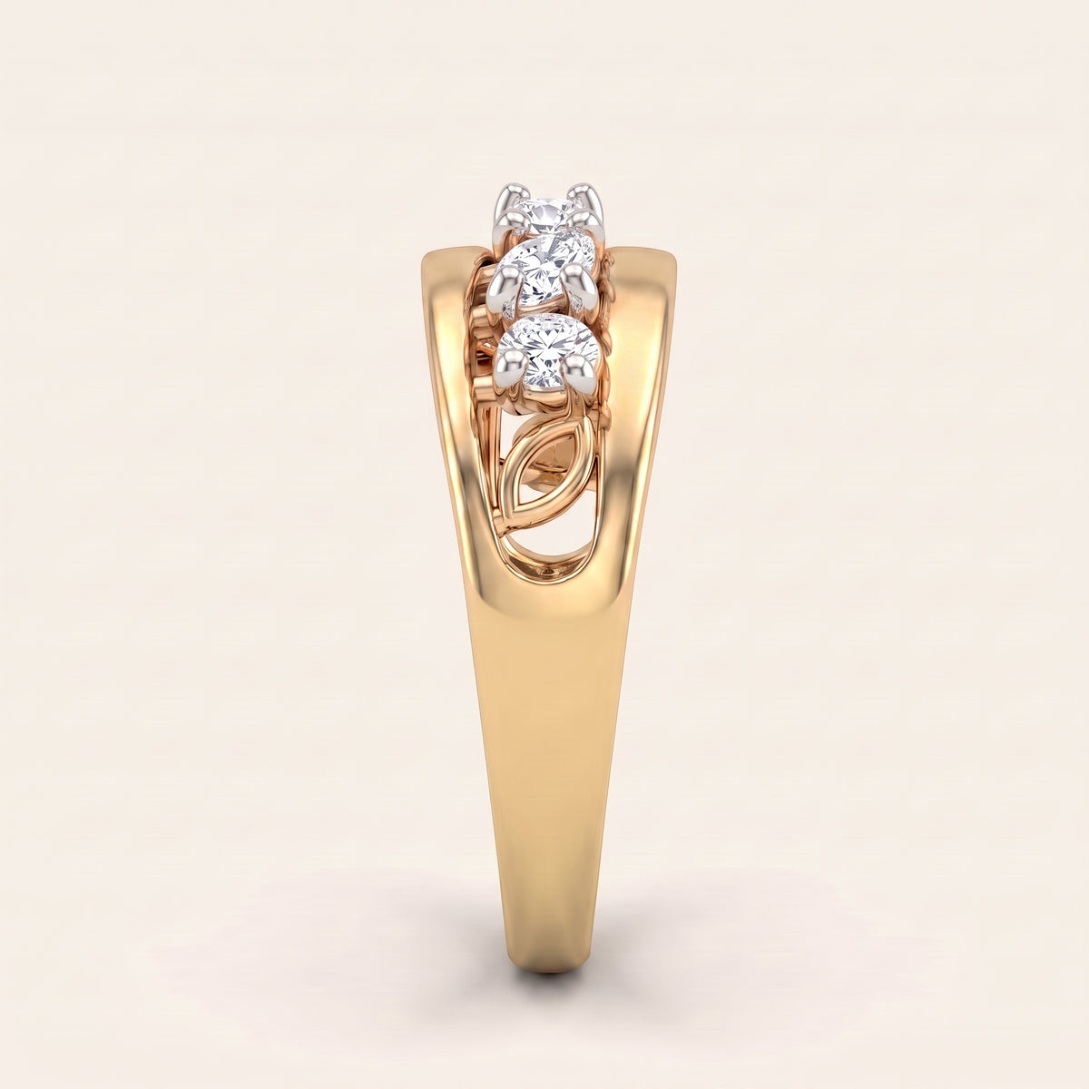 Cameo lab-grown diamond ring, view 5