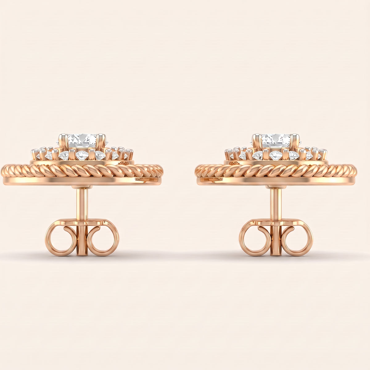 Marina lab-grown diamond earrings, view 8