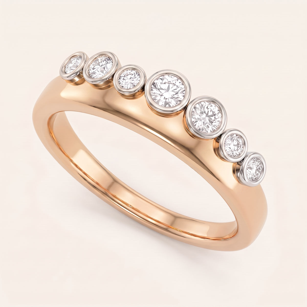 Pebble lab-grown diamond ring, view 7