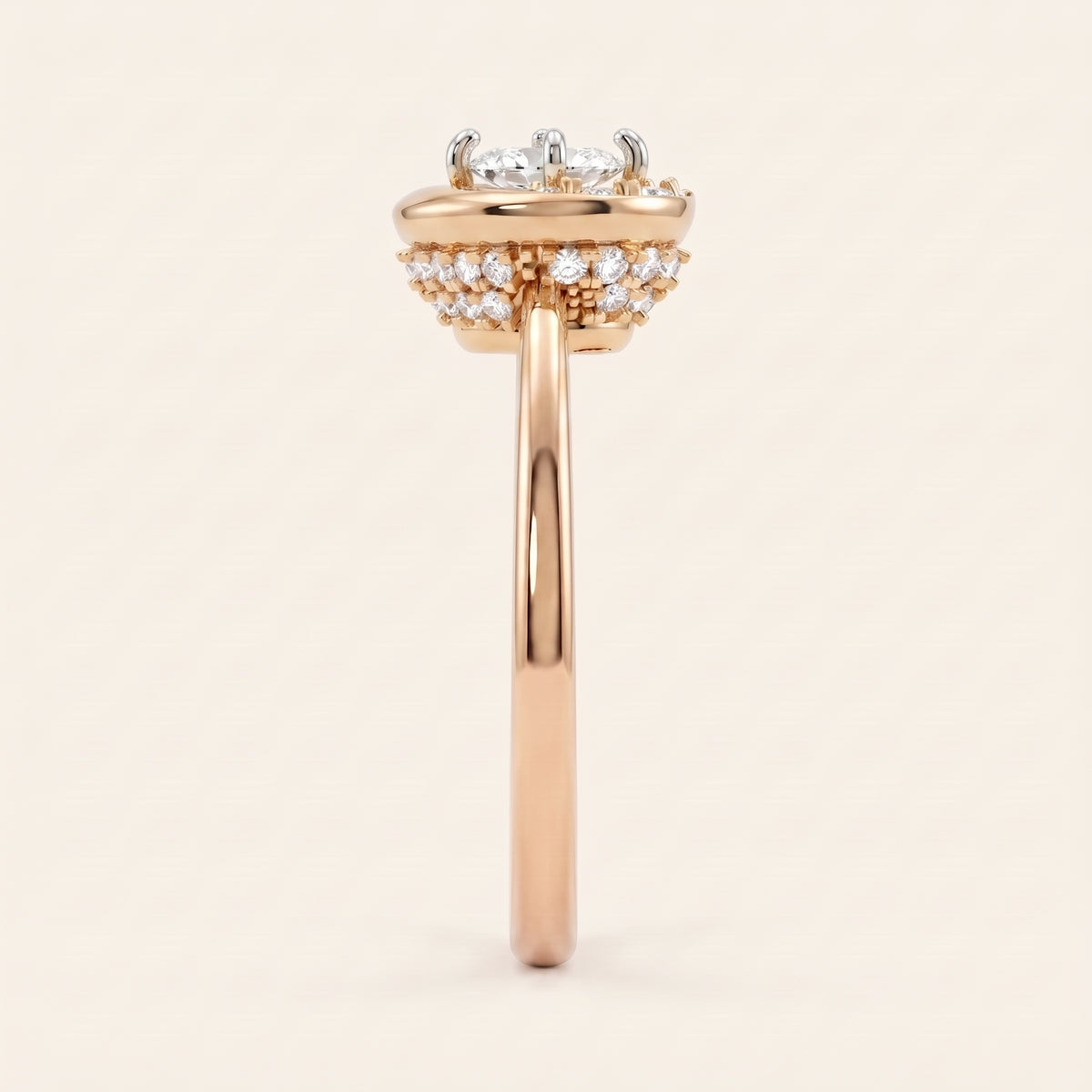 Luna lab-grown diamond ring, view 6