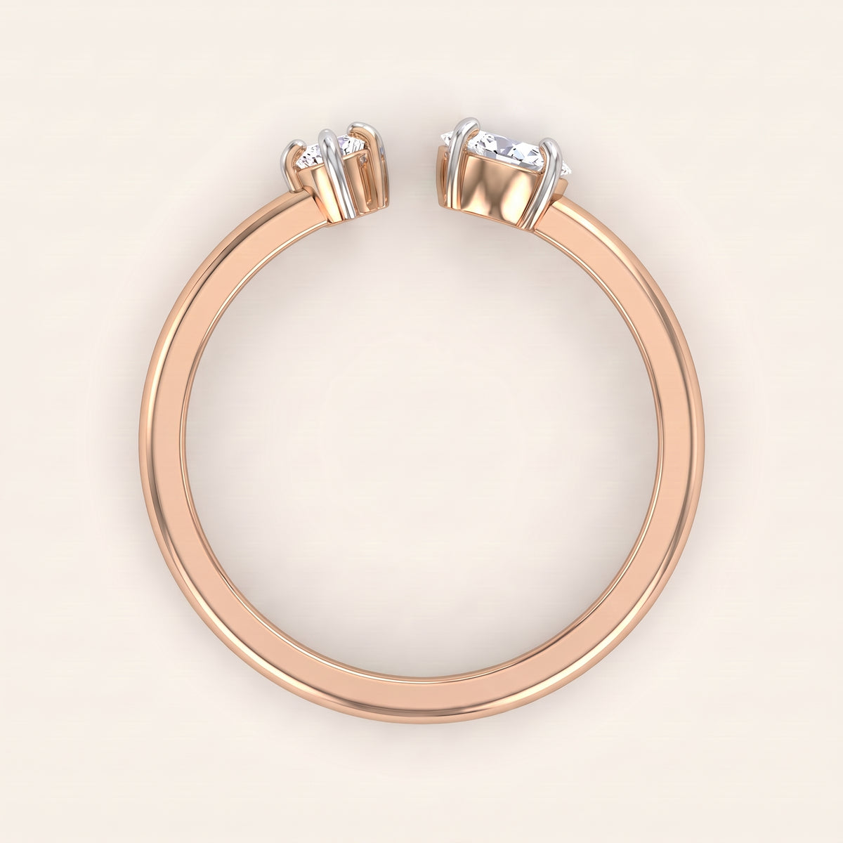 Compass lab-grown diamond ring, view 8