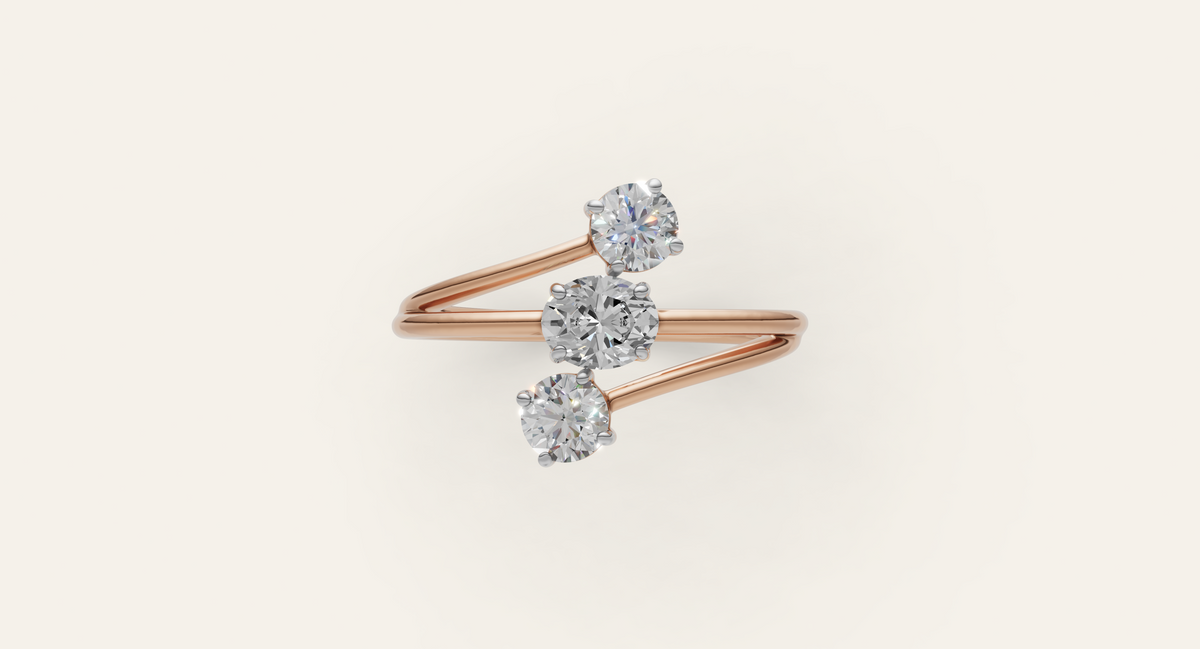 Cadence lab-grown diamond ring, view 2