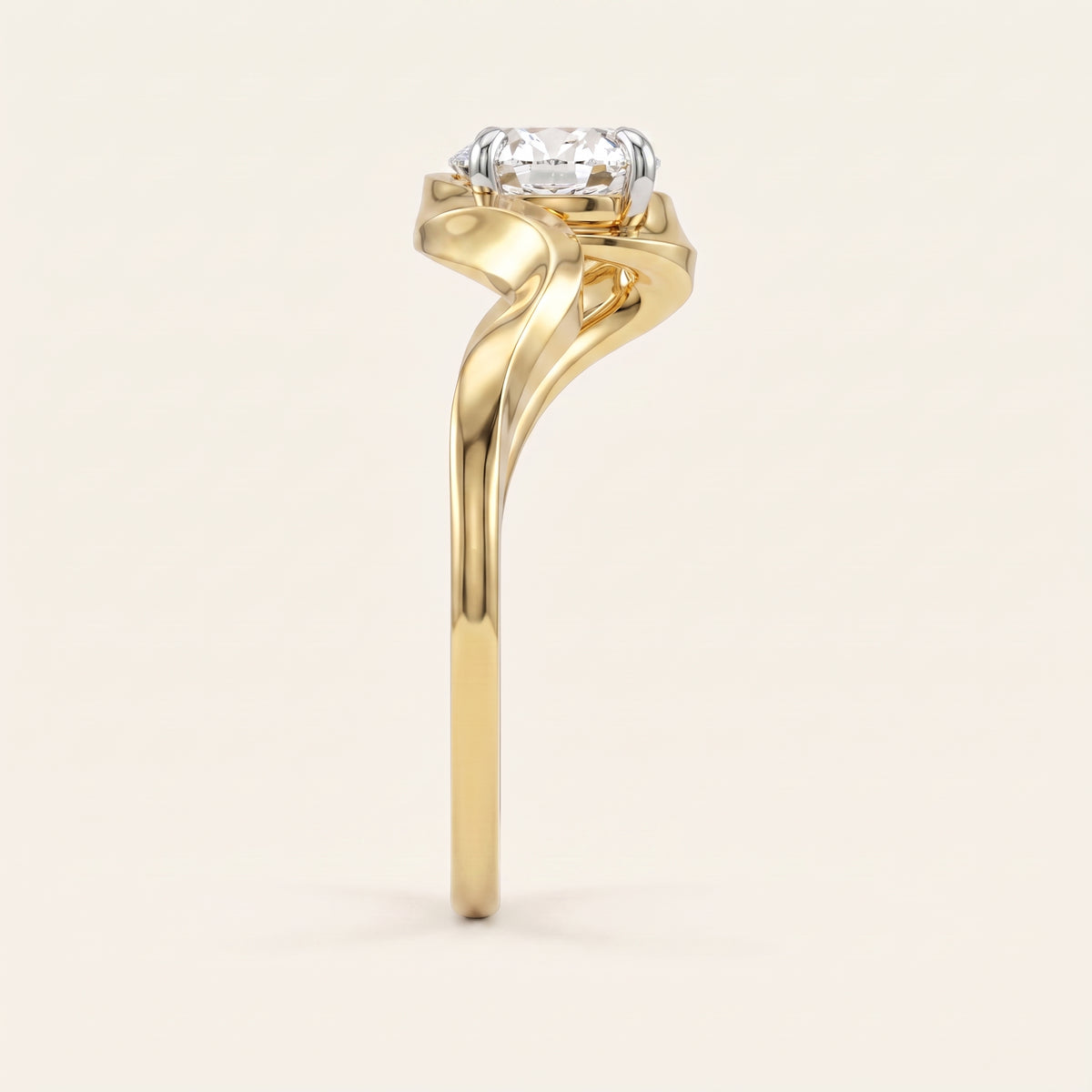 Tango lab-grown diamond ring, view 4