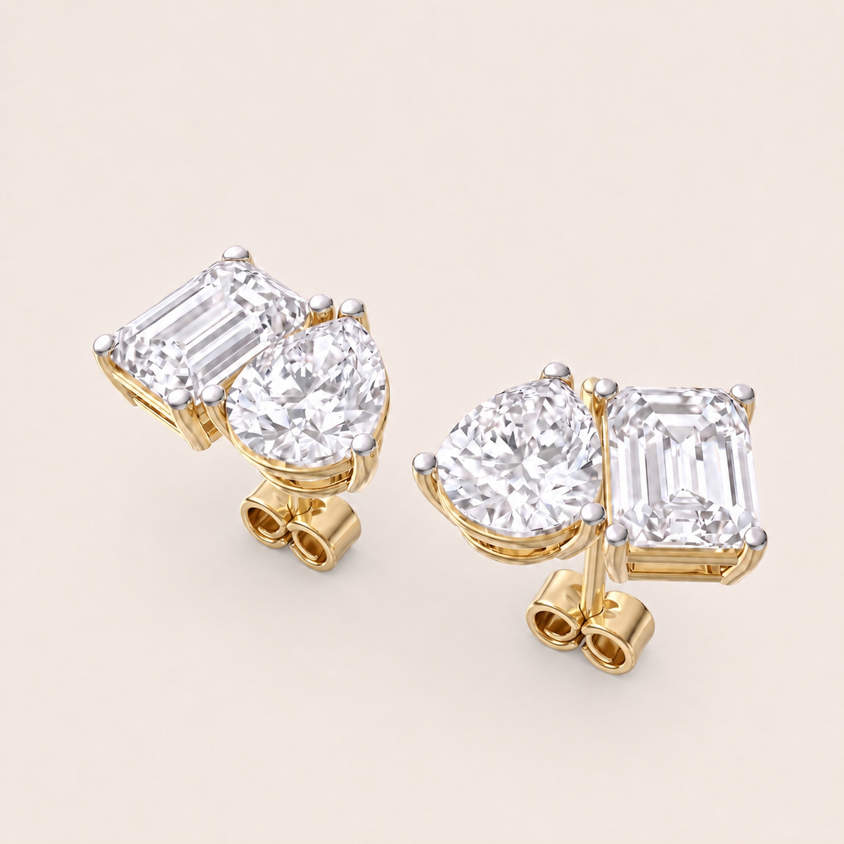 Juxta lab-grown diamond earrings, view 7