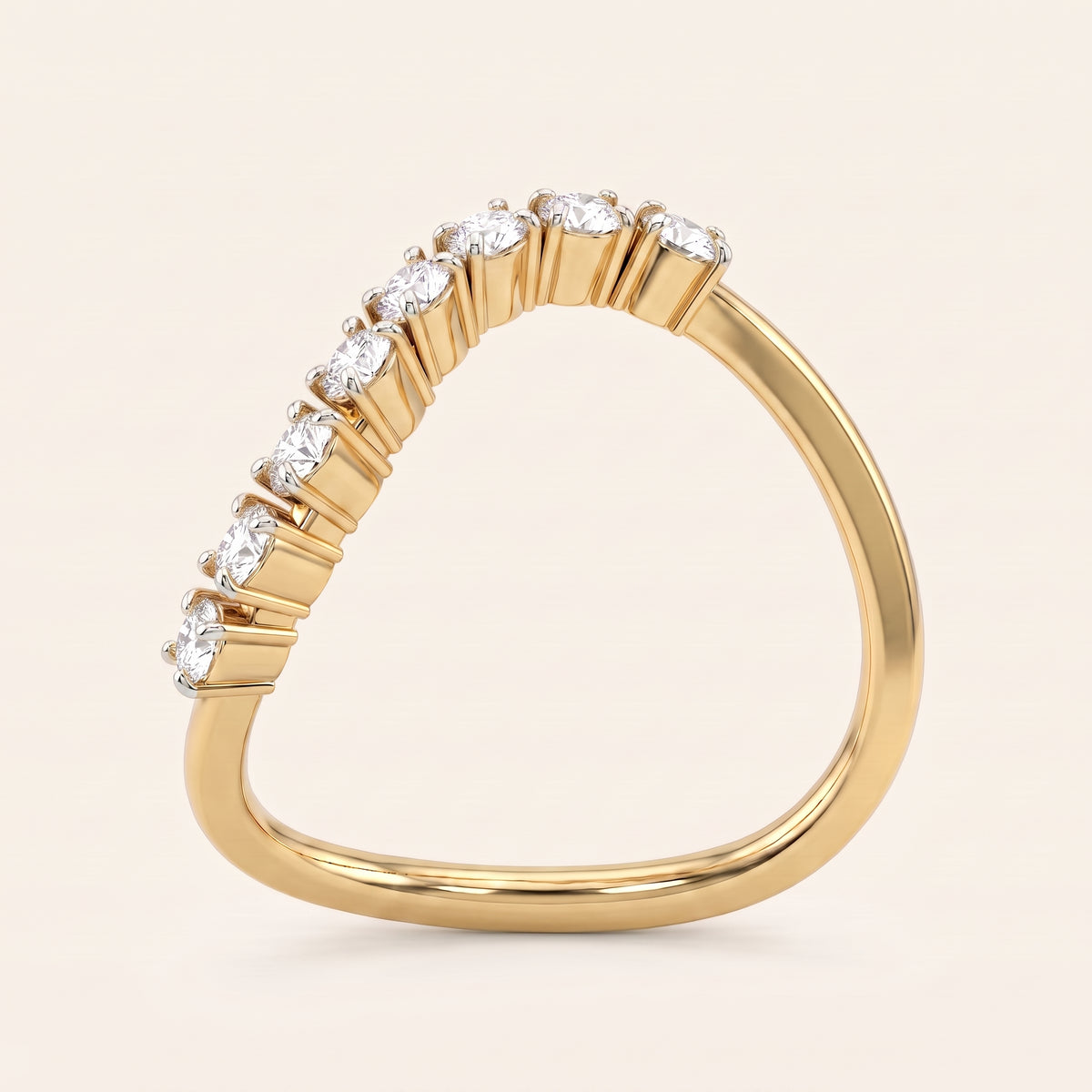 Sunrise lab-grown diamond ring, view 5