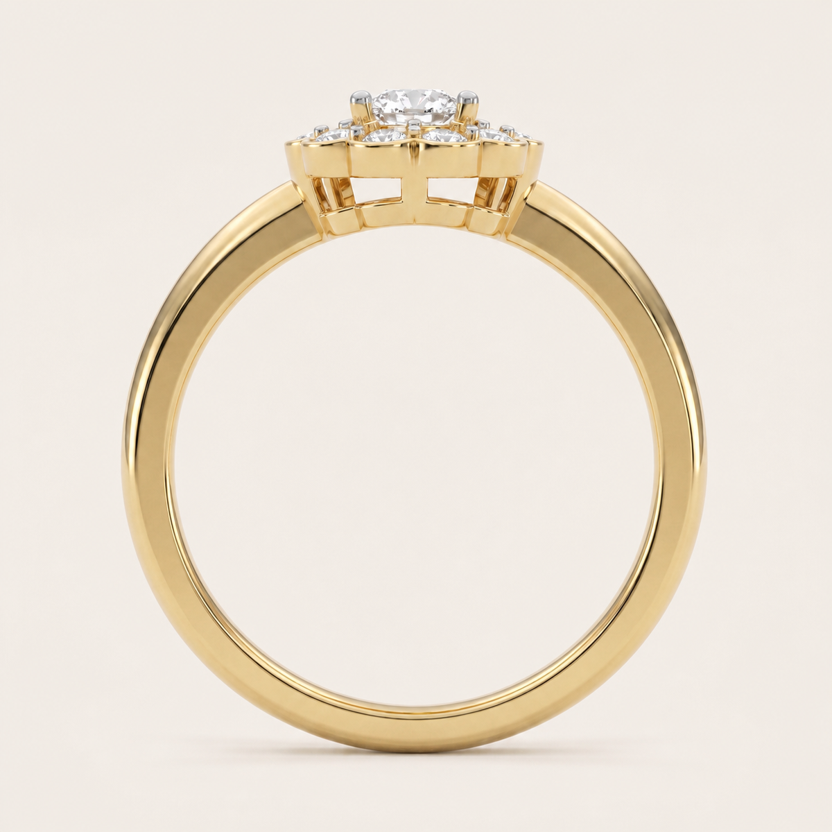 Lily lab-grown diamond ring, view 3