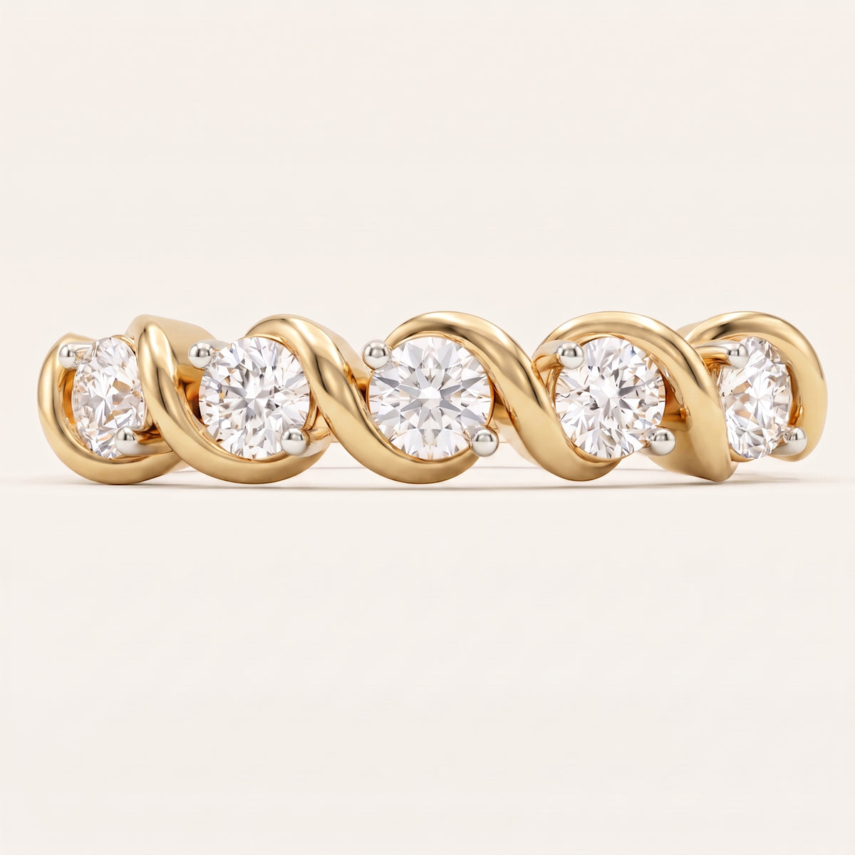 Cascade lab-grown diamond ring, view 4