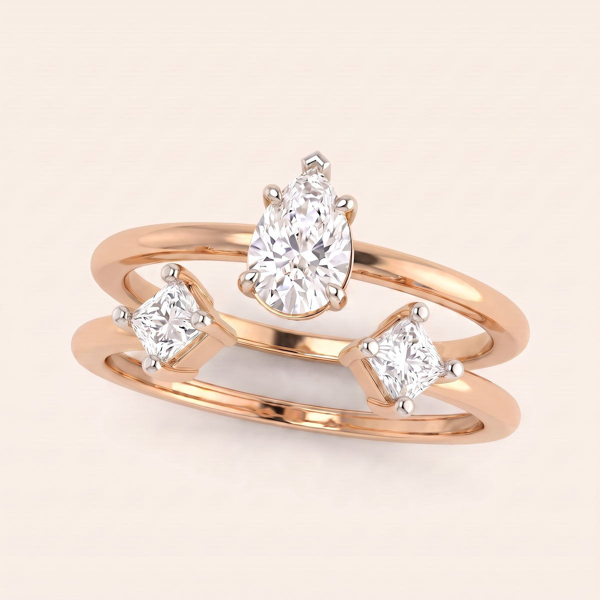 Gemini lab-grown diamond ring, view 6