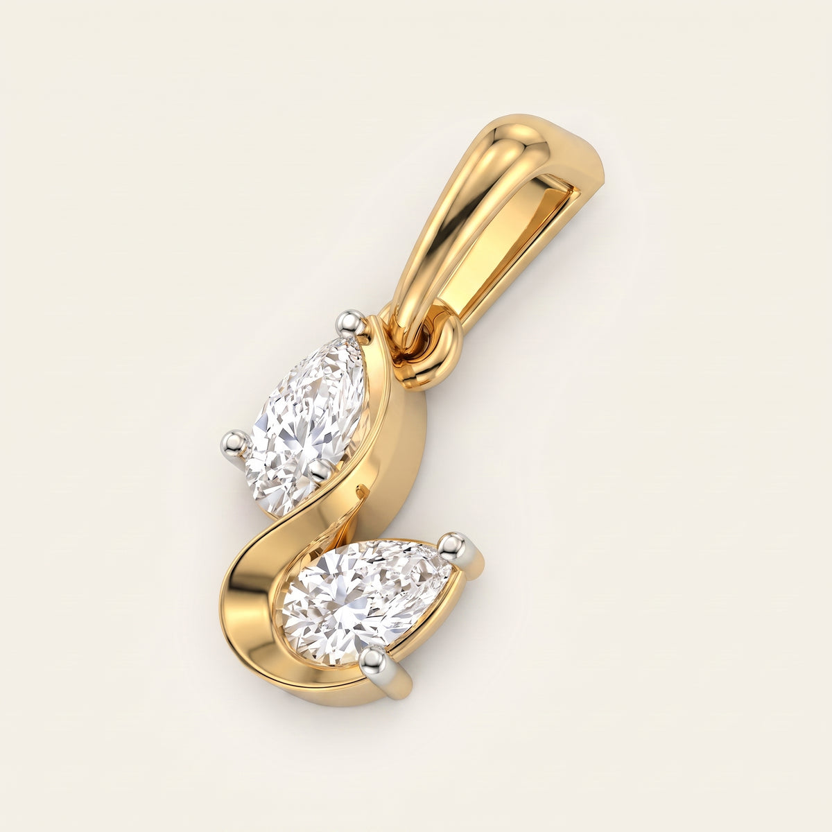 Spiralle lab-grown diamond pendant