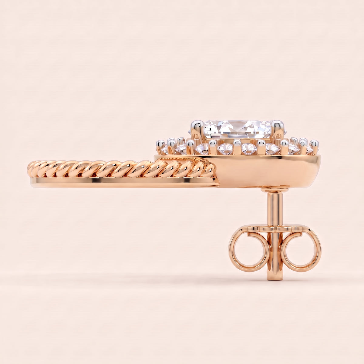 Marina lab-grown diamond earrings, view 7