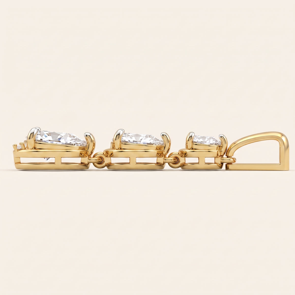 Trilogy lab-grown diamond pendant