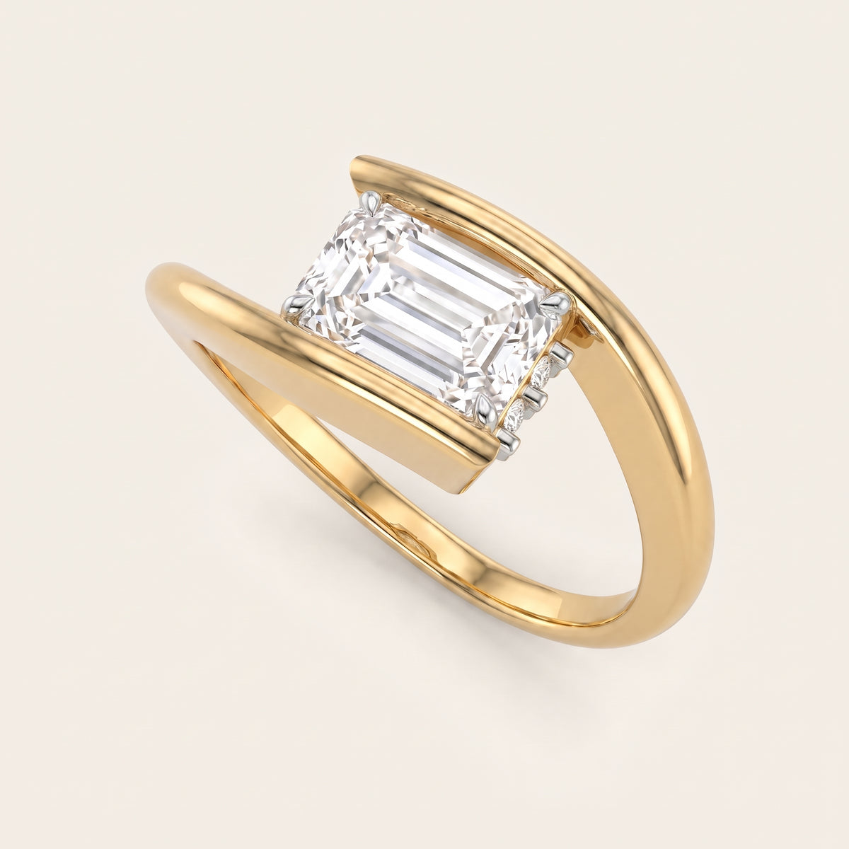 Horizon lab-grown diamond ring, view 2
