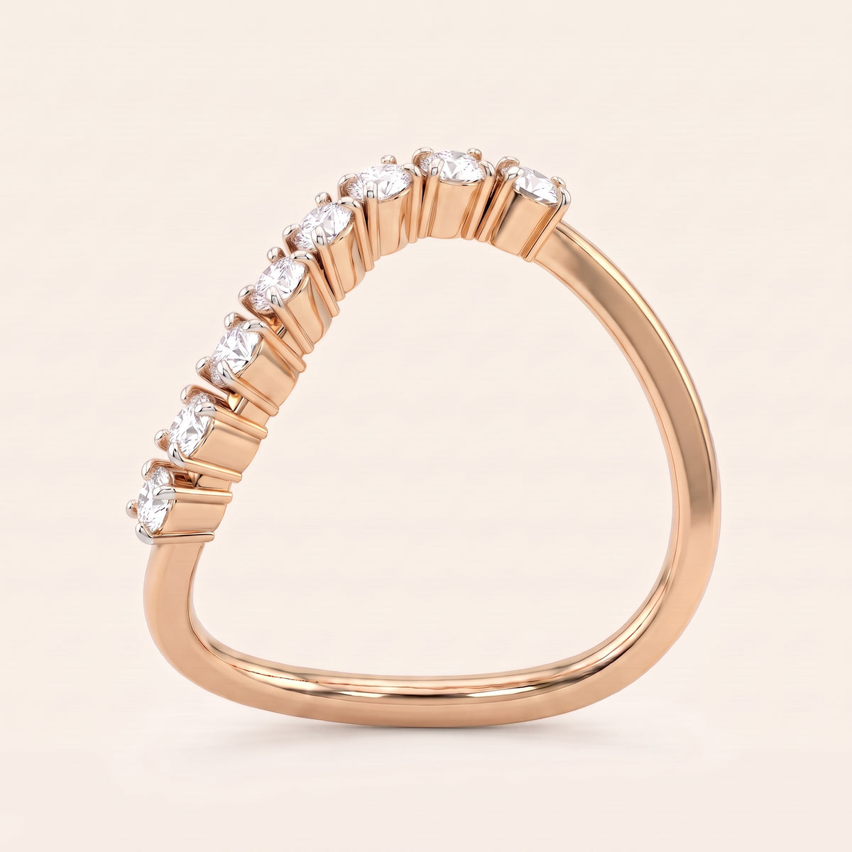 Sunrise lab-grown diamond ring, view 7