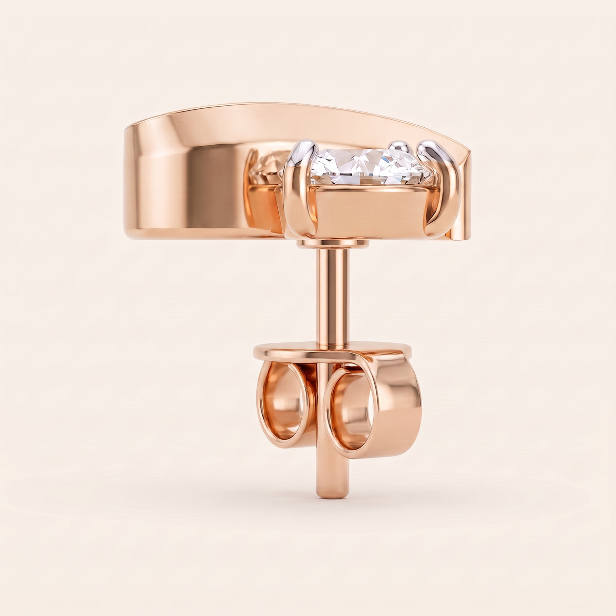 Spiralle lab-grown diamond earrings, view 5