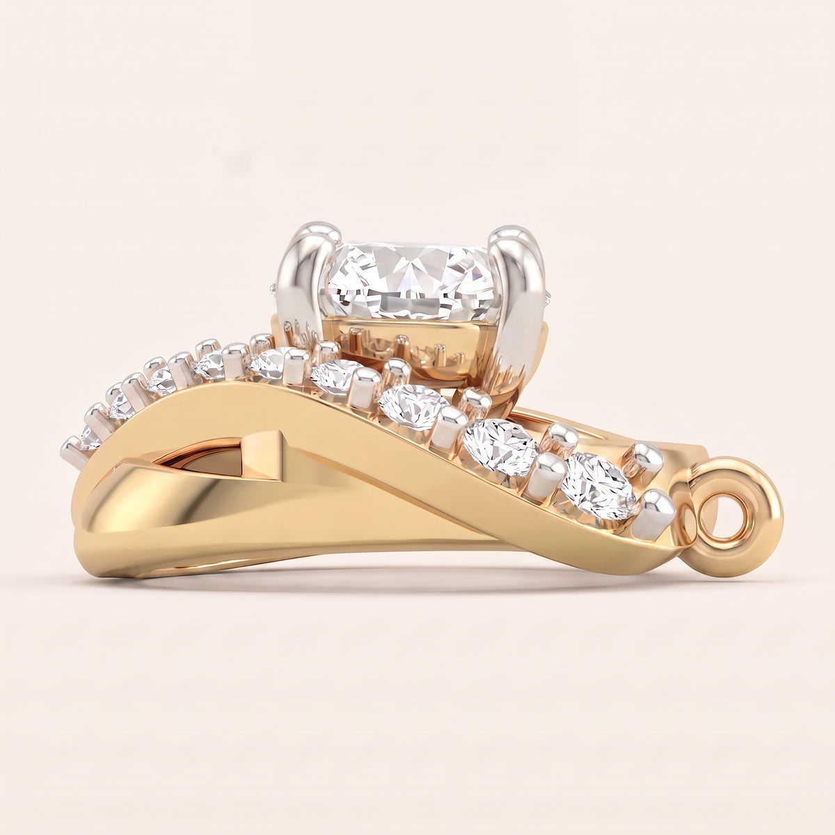 Orbit lab-grown diamond pendant, view 7