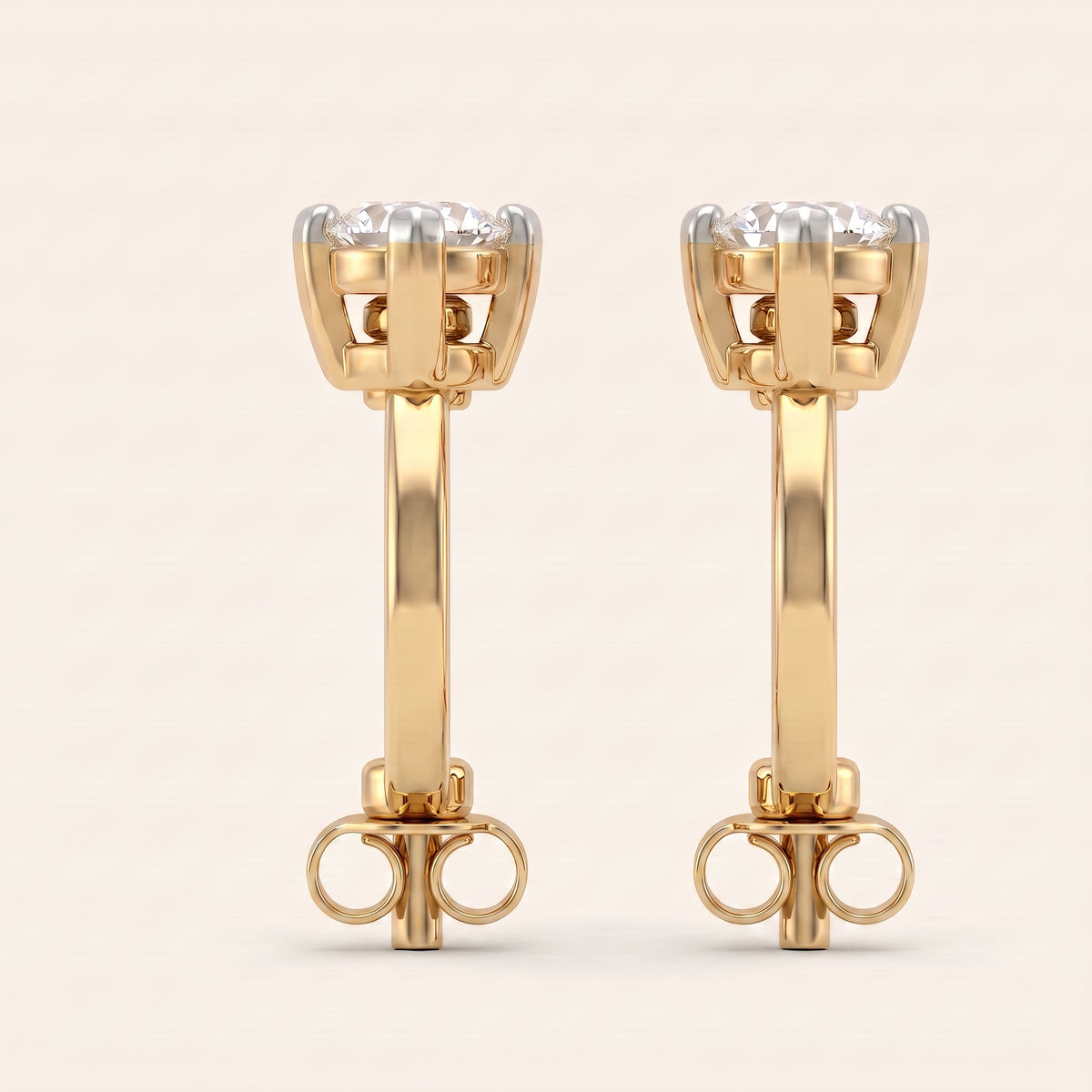 Medley lab-grown diamond earrings, view 5