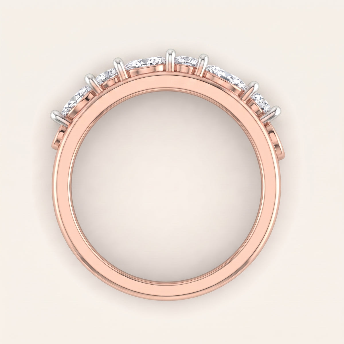 Cameo lab-grown diamond ring, view 4