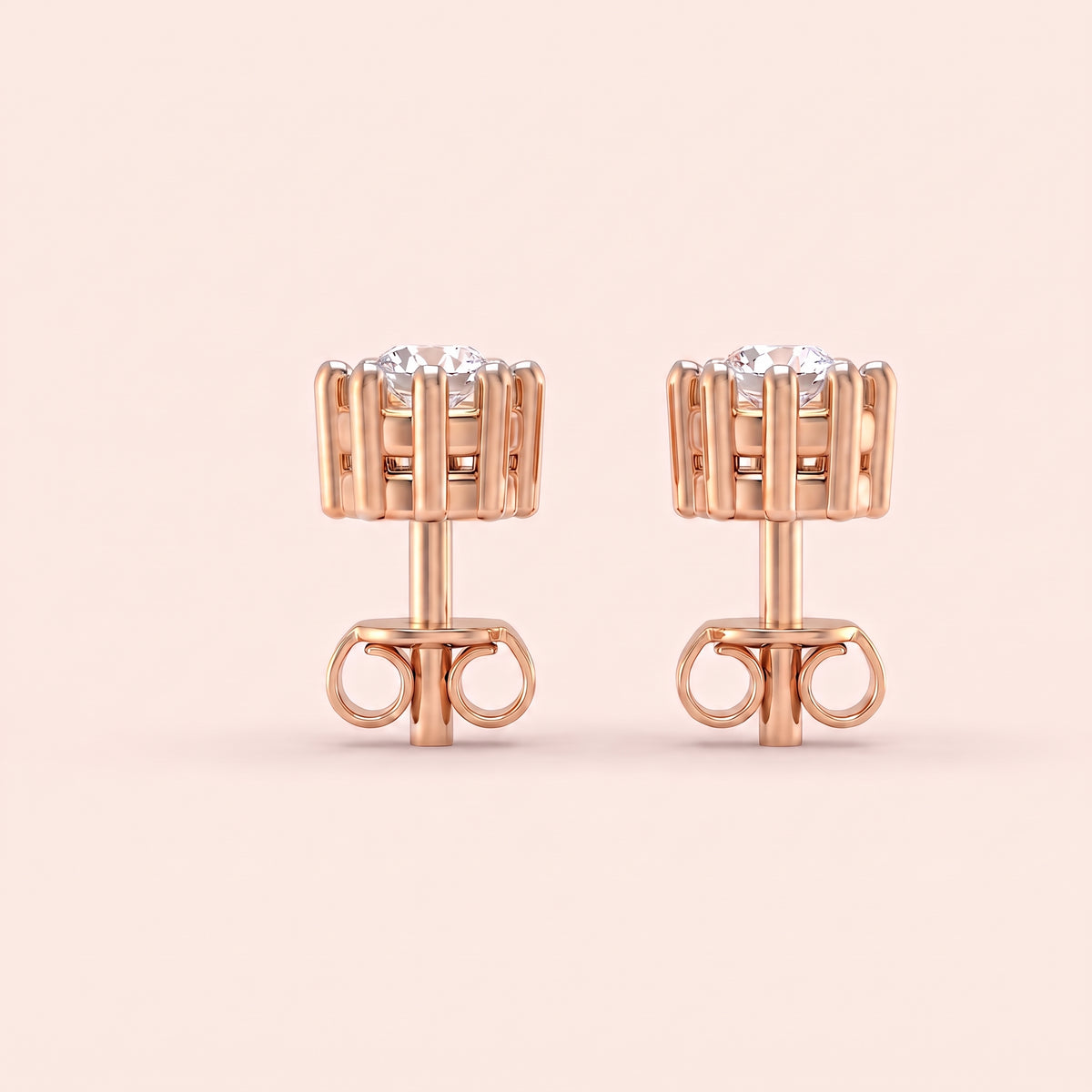 Glint lab-grown diamond earrings, view 8