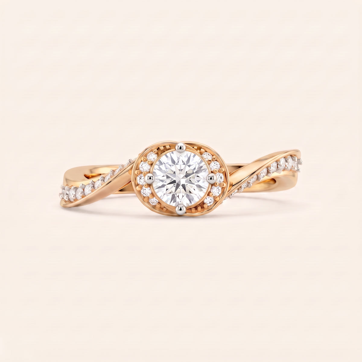 Whirlwind lab-grown diamond ring, view 8