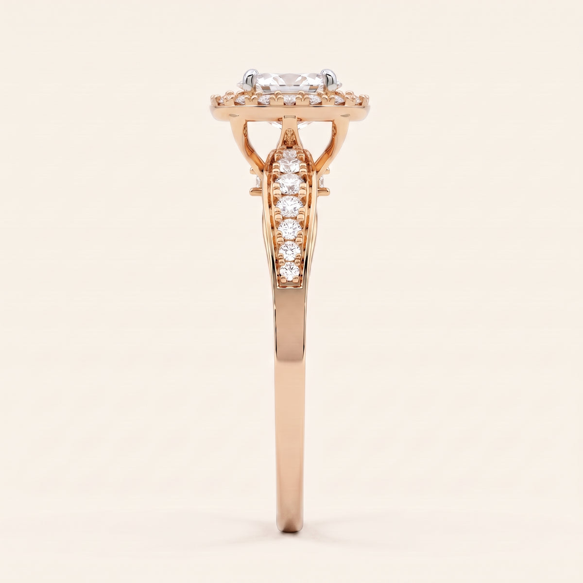 Florentine lab-grown diamond ring, view 7
