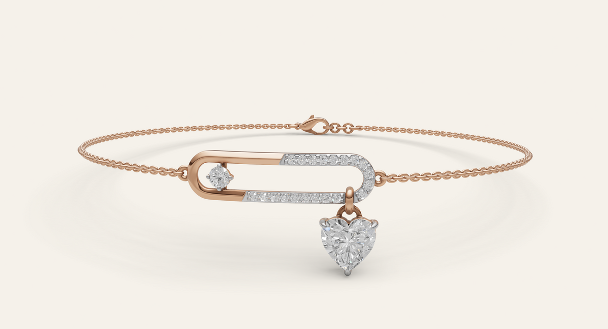 Tether lab-grown diamond bracelet, view 4