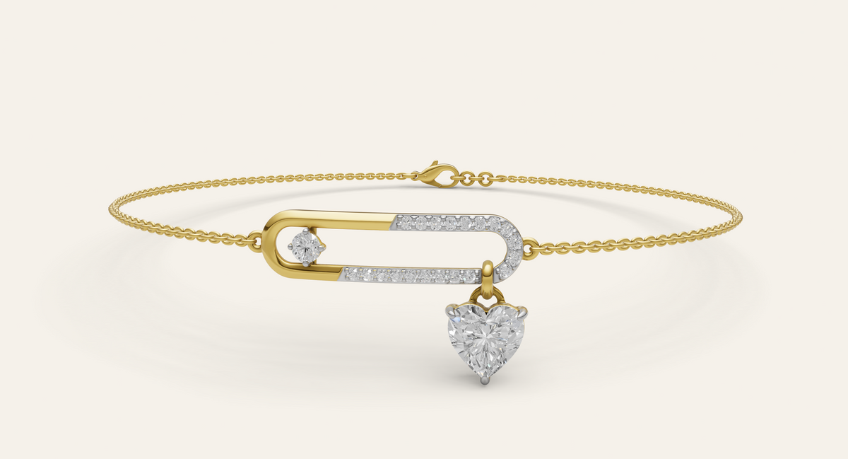 Tether lab-grown diamond bracelet, view 3