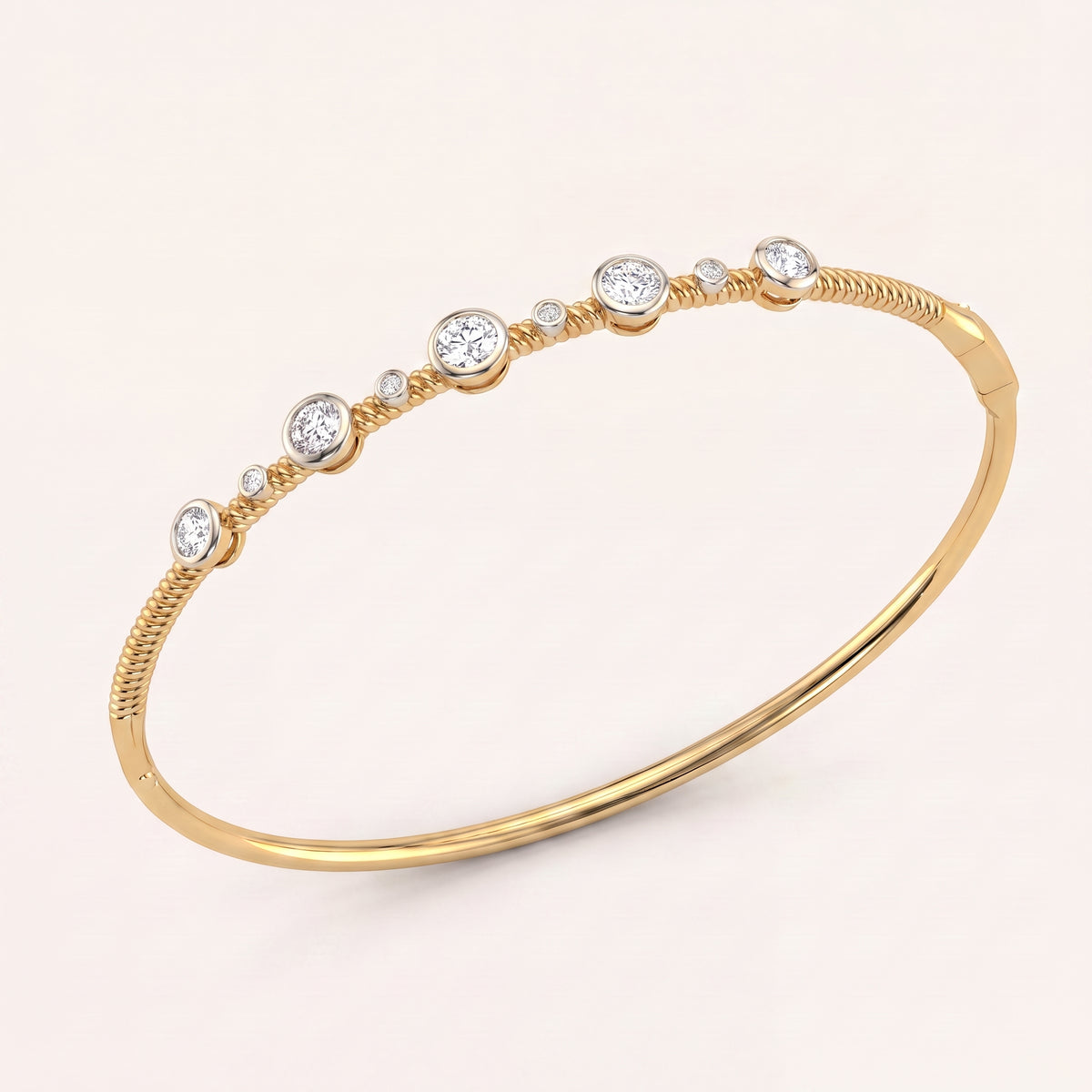 Stardust lab-grown diamond bracelet, view 3