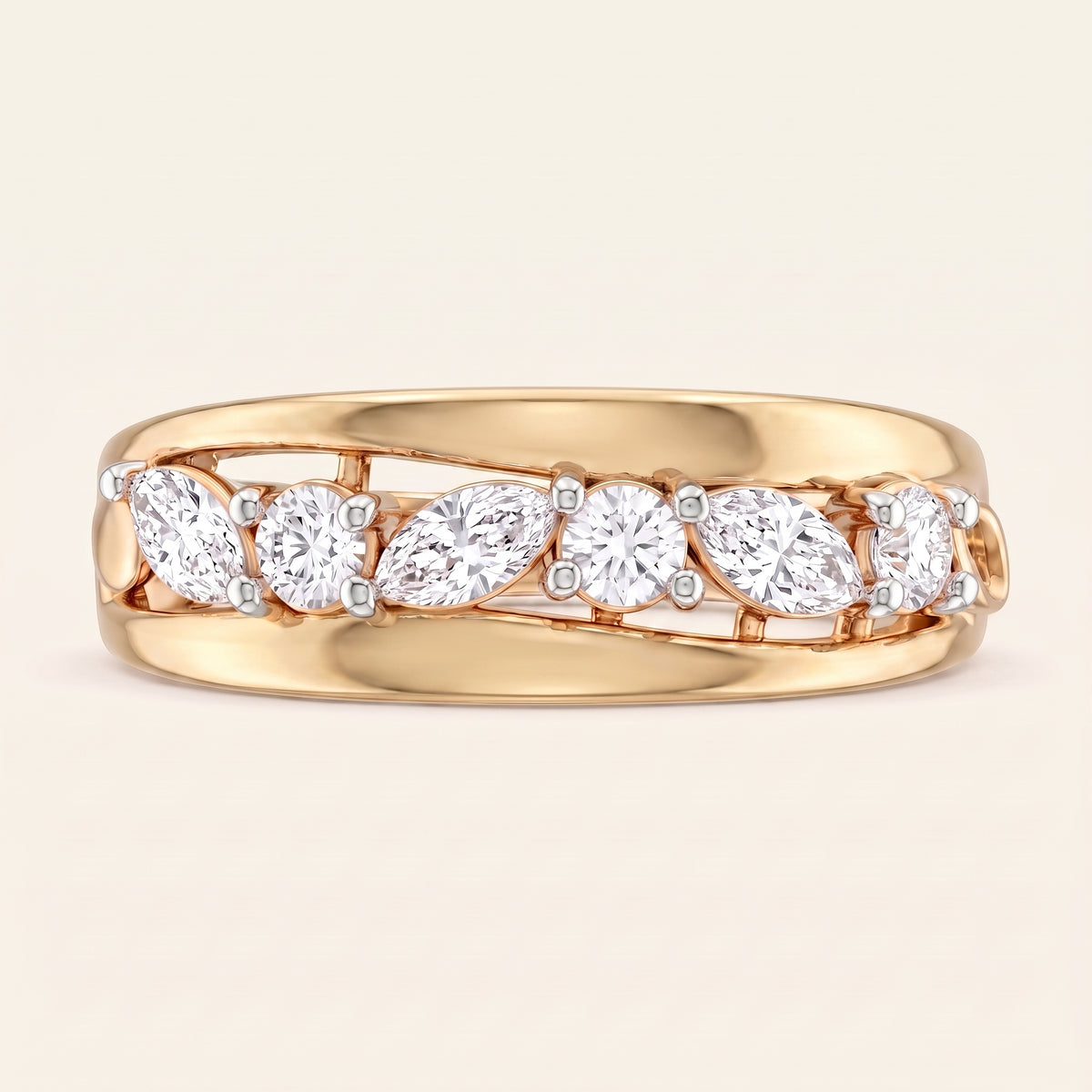 Cameo lab-grown diamond ring, view 6