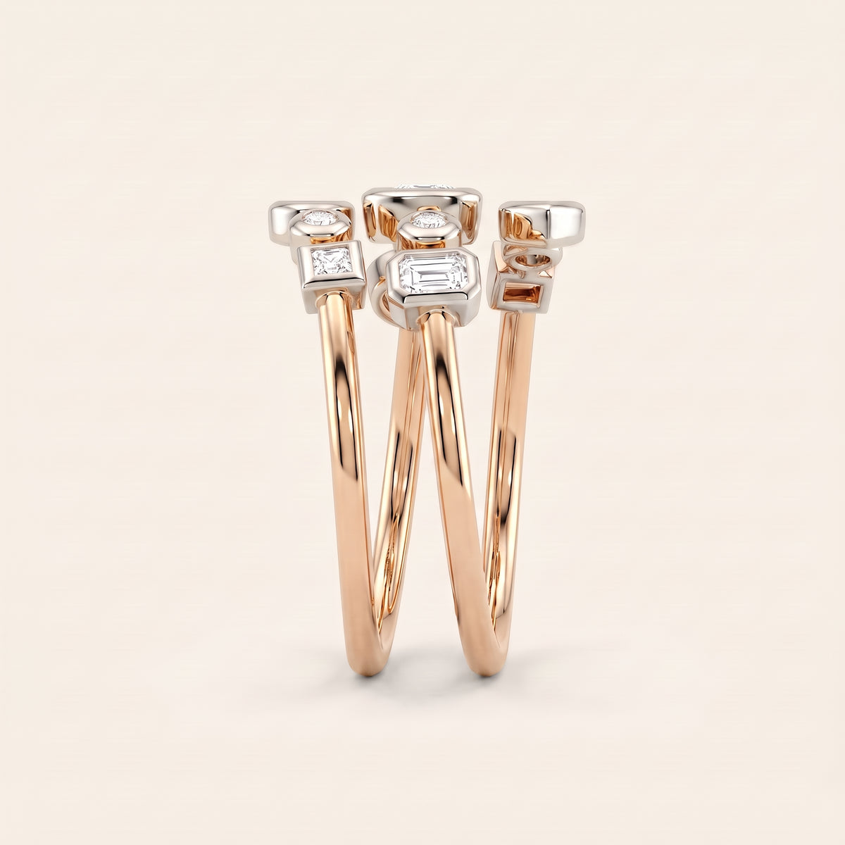 Charm lab-grown diamond ring, view 7