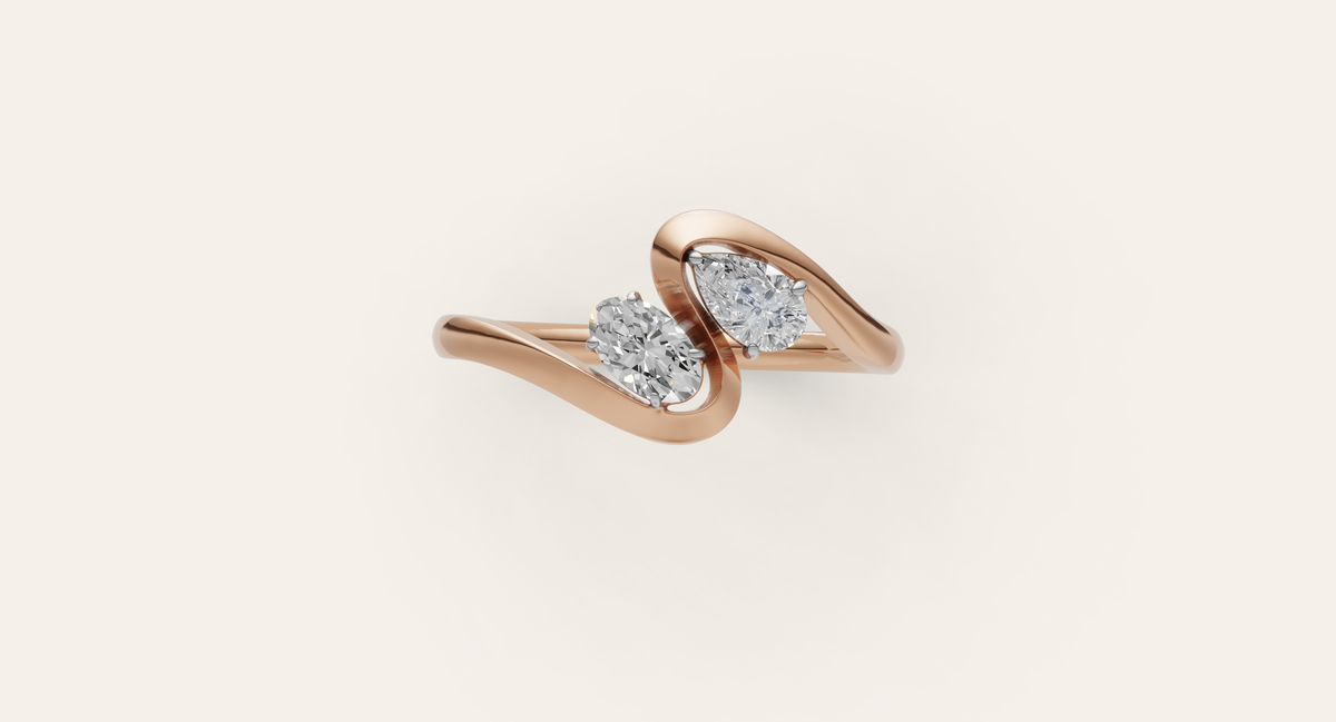 Eclat lab-grown diamond ring, view 2