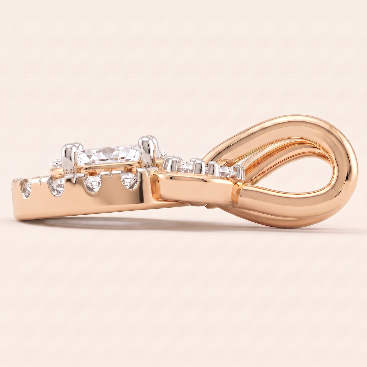 Ovalia lab-grown diamond pendant, view 6
