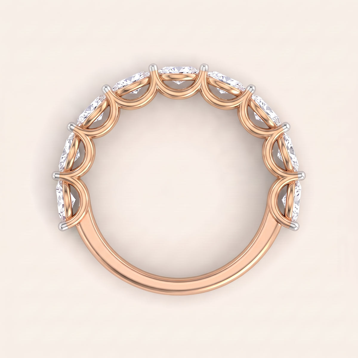 Strand lab-grown diamond ring, view 8