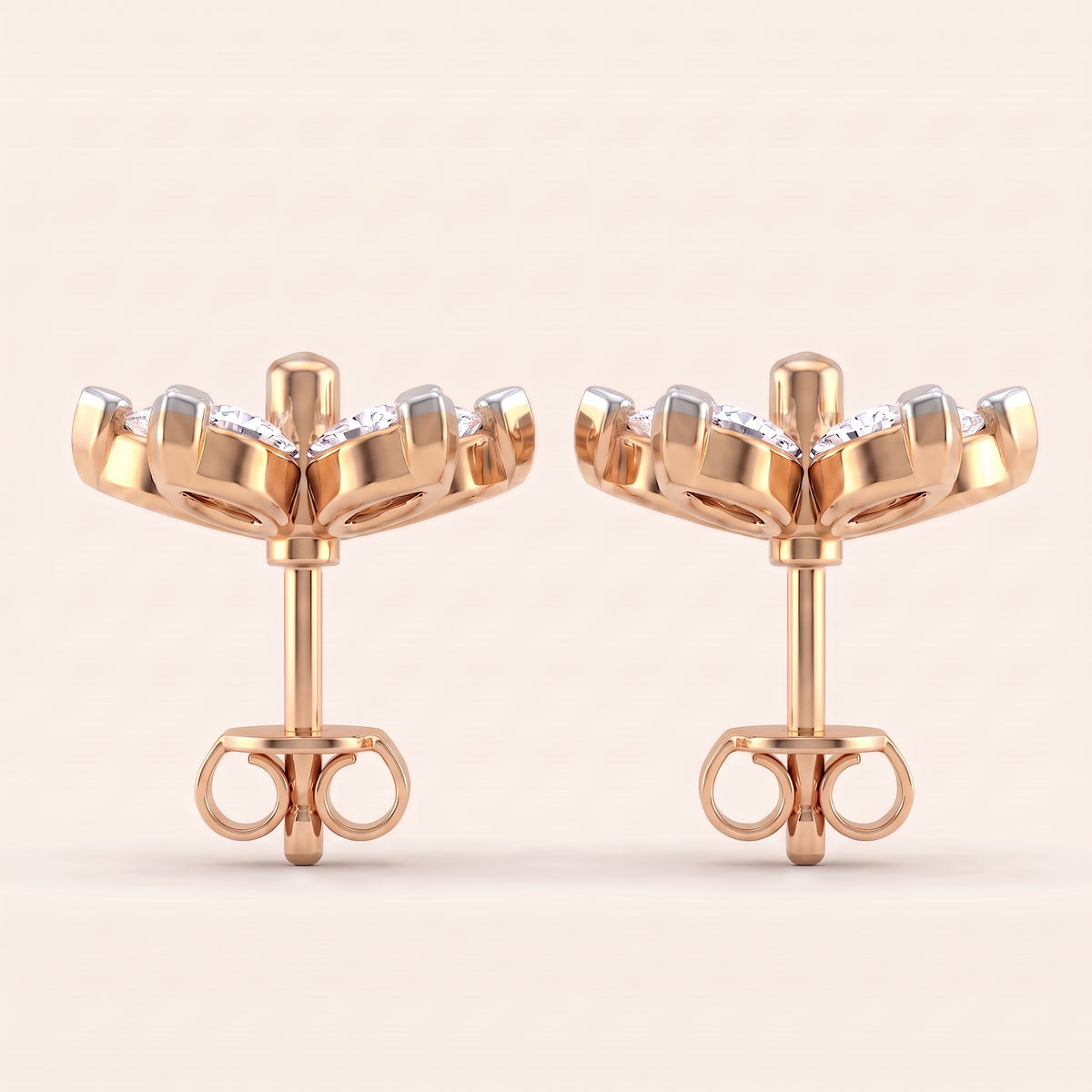 Jasmine lab-grown diamond earrings, view 7