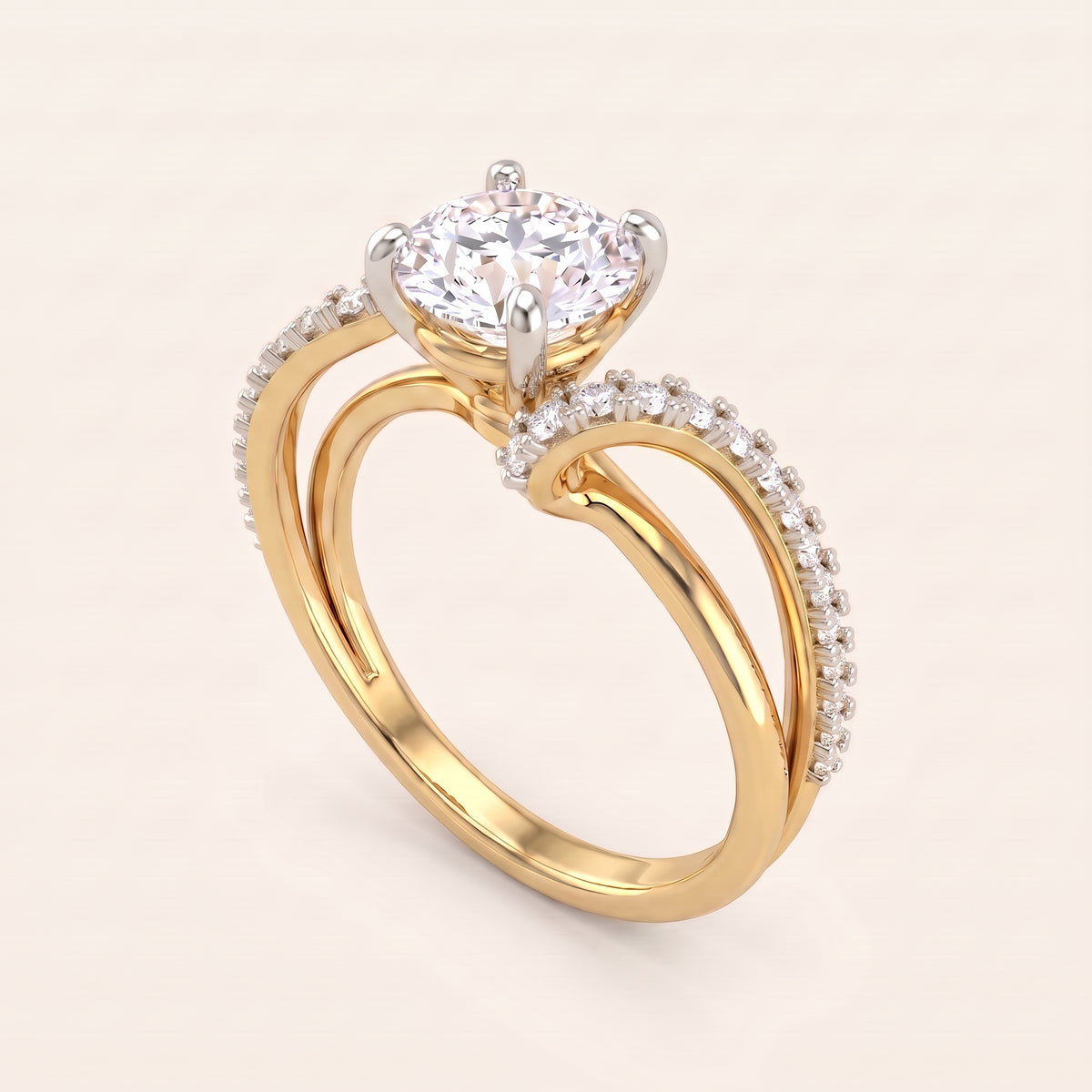Sovereign lab-grown diamond ring, view 4