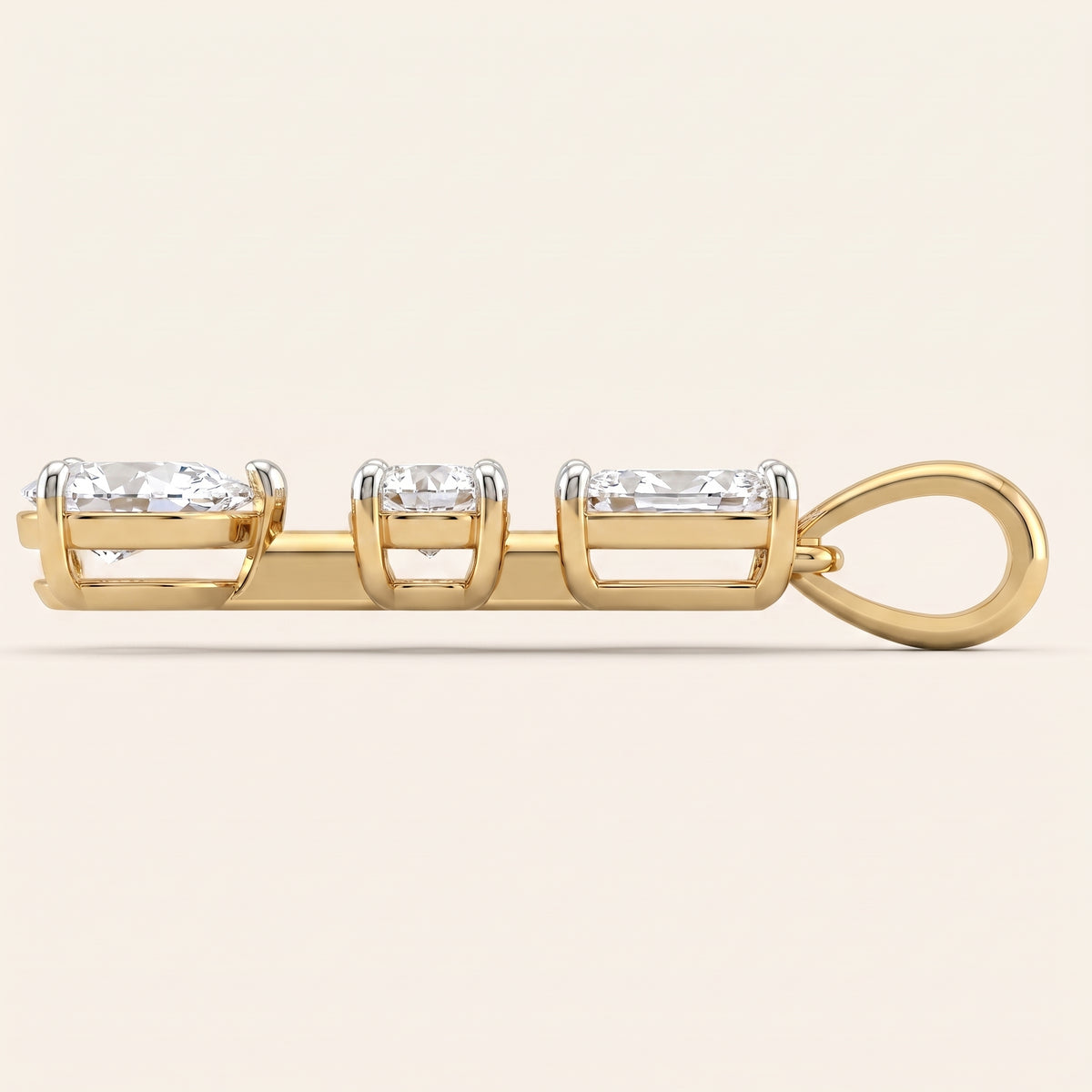 Triad lab-grown diamond pendant