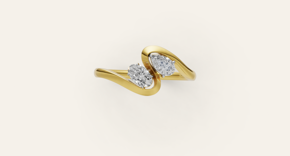 Eclat lab-grown diamond ring, view 1
