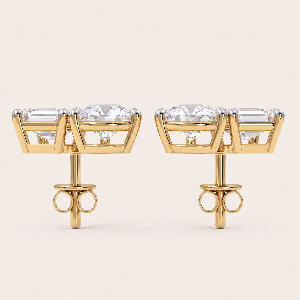 Juxta lab-grown diamond earrings, view 5