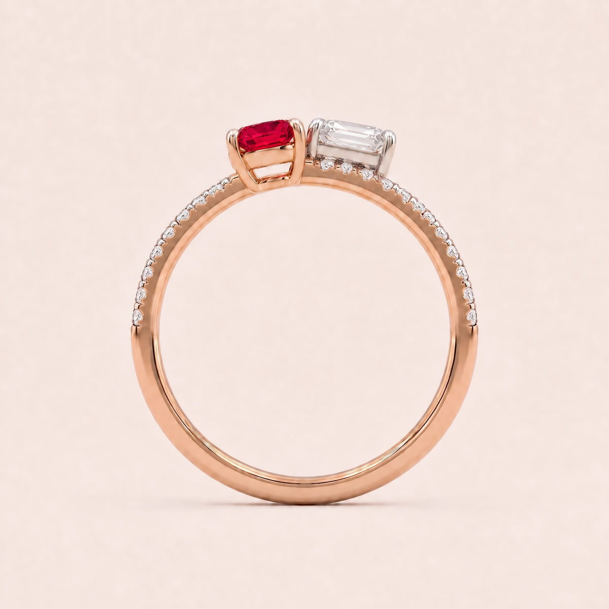 Ember lab-grown diamond ring, view 5
