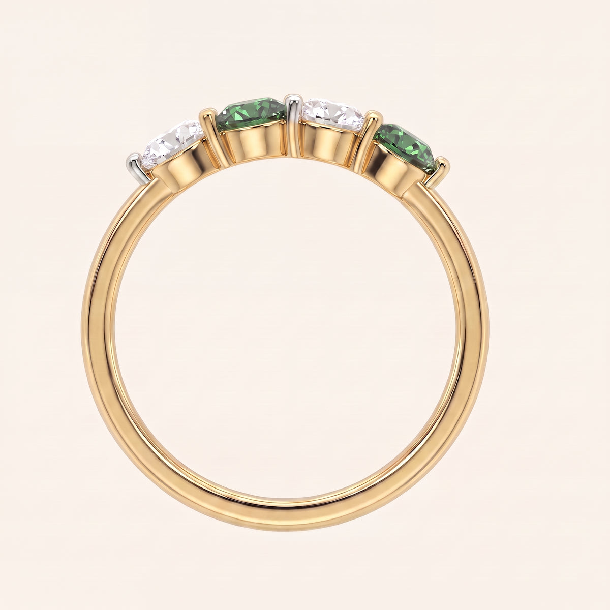 Fern lab-grown diamond ring, view 3