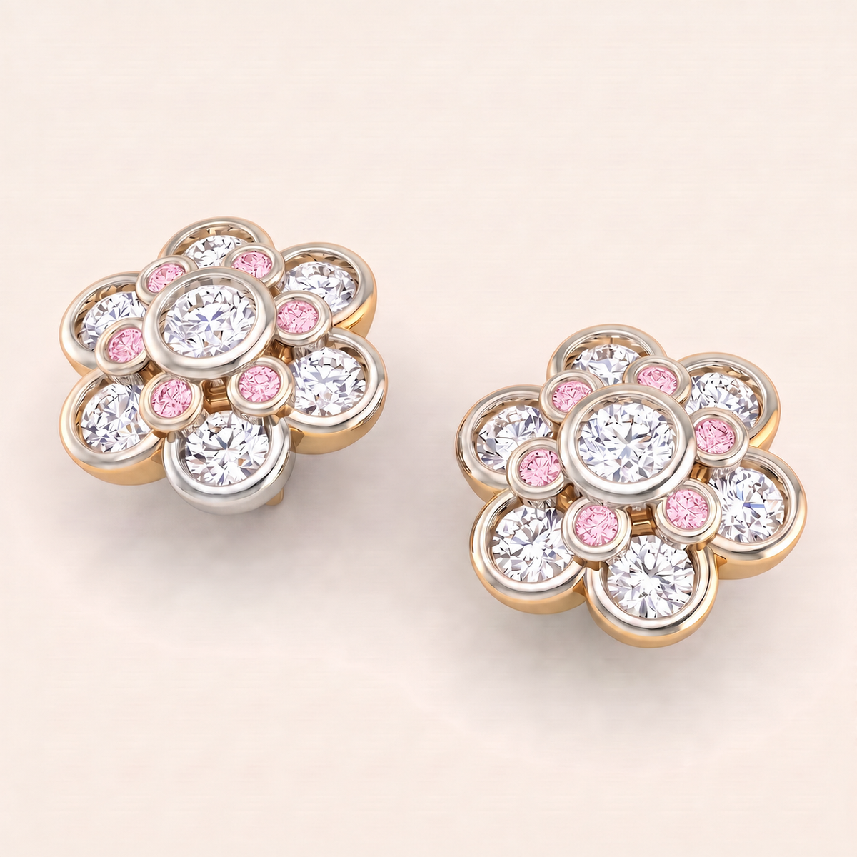 Sakura lab-grown diamond earrings