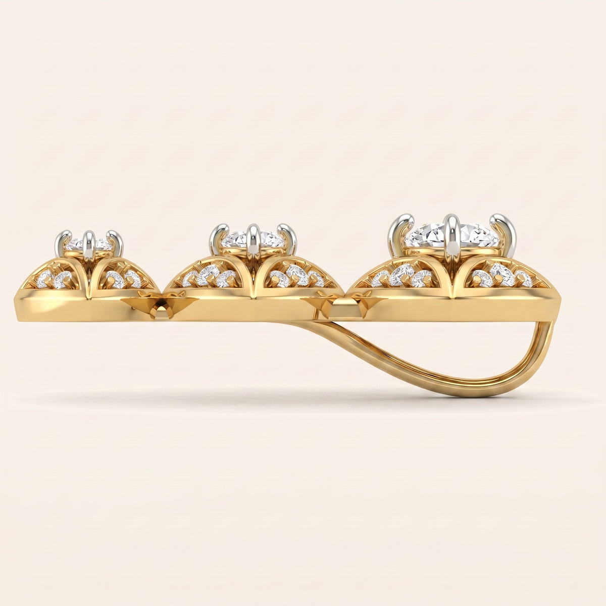 Tiara lab-grown diamond pendant, view 2