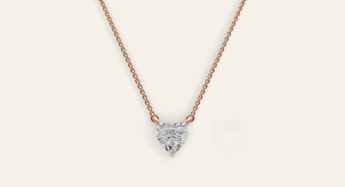 Cupid lab-grown diamond pendant in rose gold