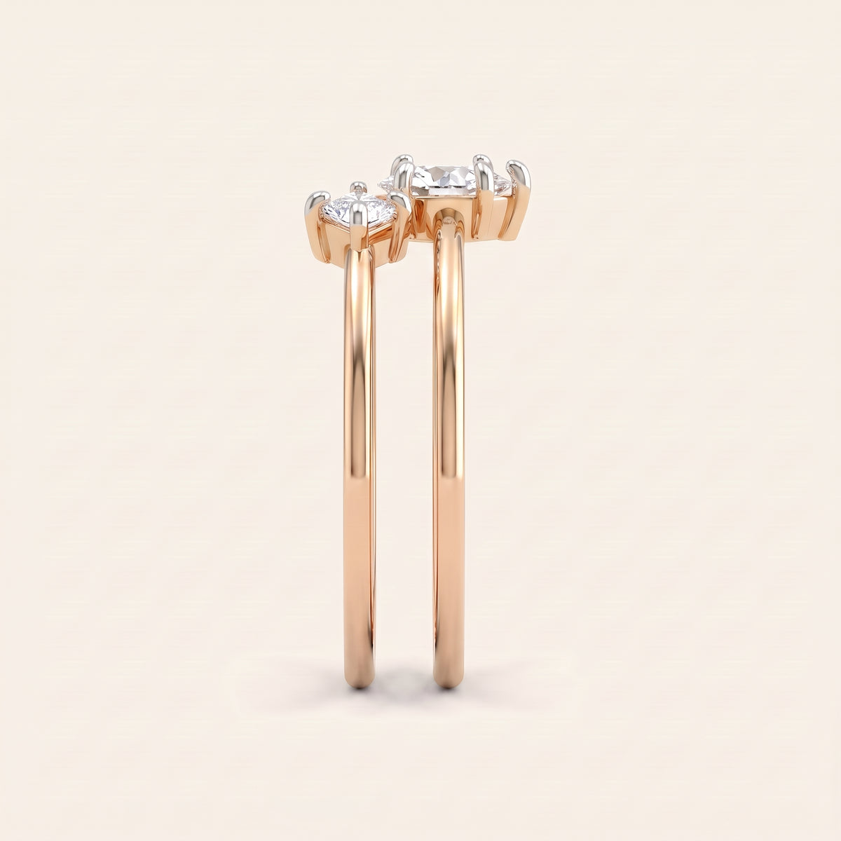 Gemini lab-grown diamond ring, view 5