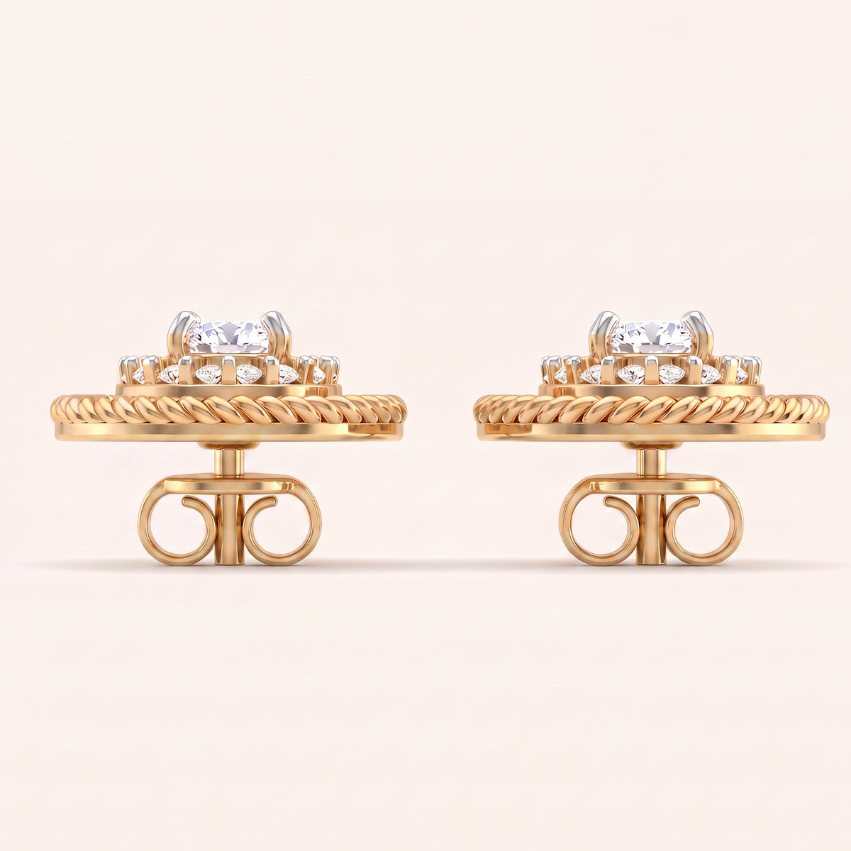 Harbour lab-grown diamond earrings, view 6
