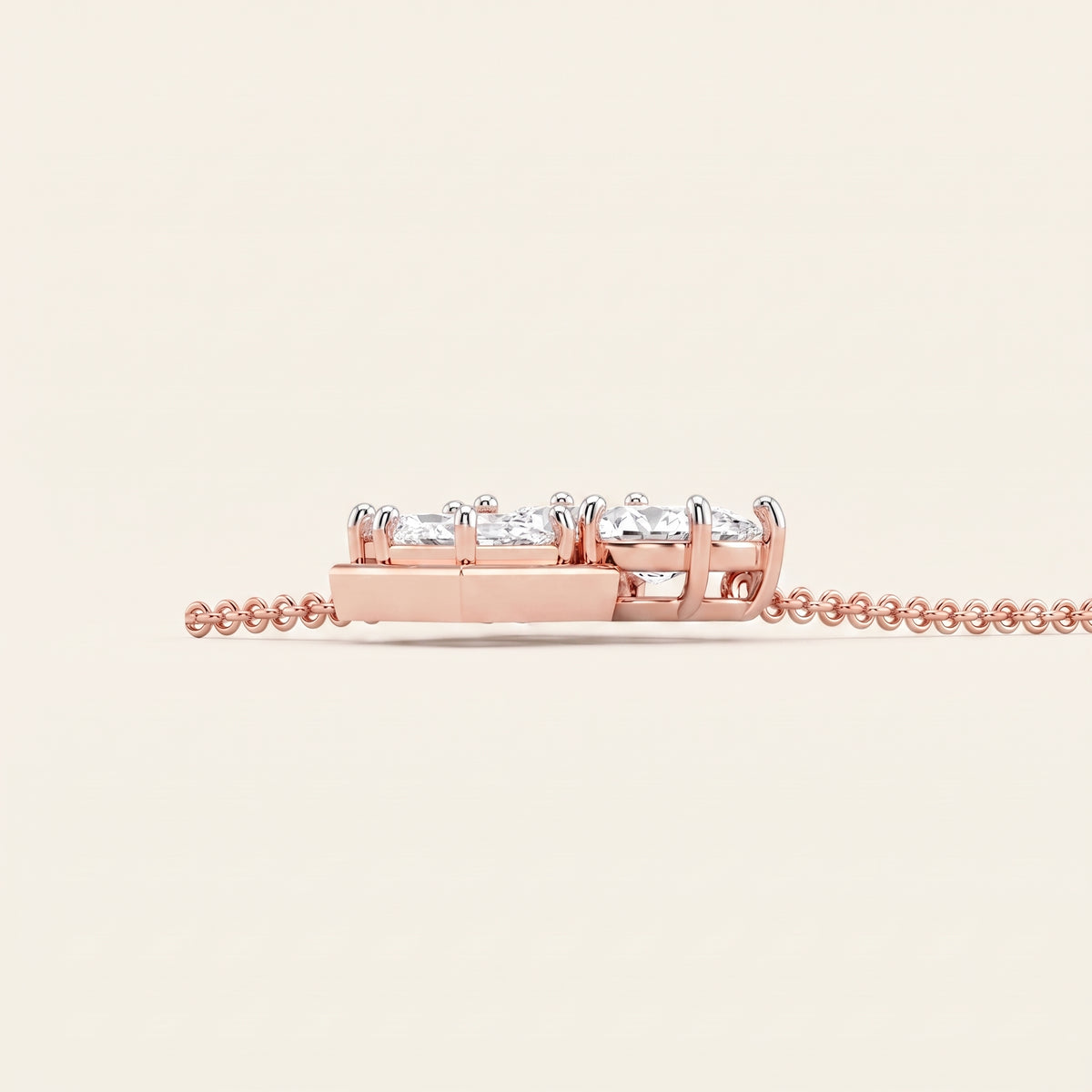 Willow lab-grown diamond necklace, view 3